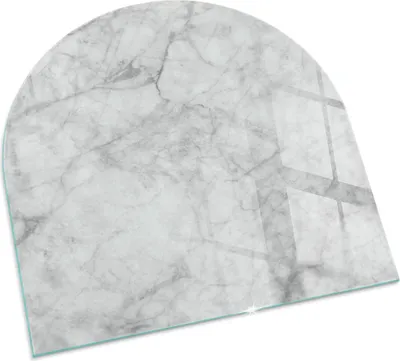 Produktbild von Marmor Textur Muster – Glasbodenplatte für – Kaminofen – Kaminplatte Glas – Schutzglas – Funkenschutzplatte –Glasbodenplatte Feuerfeste – Hitzeschutzplatte – Bodenschutz aus Glas – 100x100 cm