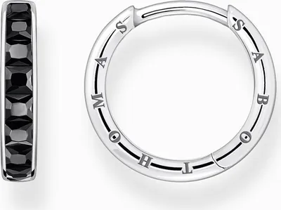 Produktbild von Thomas Sabo Creolen CR668-643-11 Silber schwarz