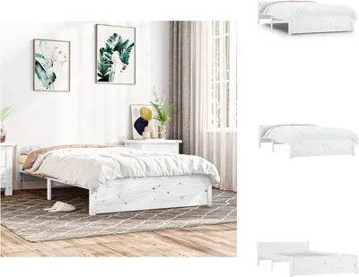 Obrázek produktu pro vidaXL Postel z masivu bílá 120x200 cm - Postele a válendy