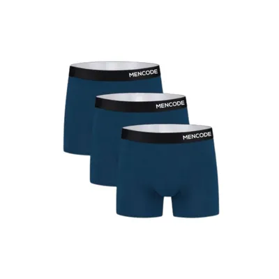Obrázok produktu pre 3-balenie pánskych boxeriek z modalu x micro, elastické nohavice pre mužov - MENCODE Blue XS