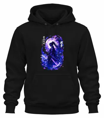 Imagen del producto de Sudadera con capucha estilo manga, diseño "Kitsune Samurai Kriegerin Katana Japan Sakura Y2K", color , talla L