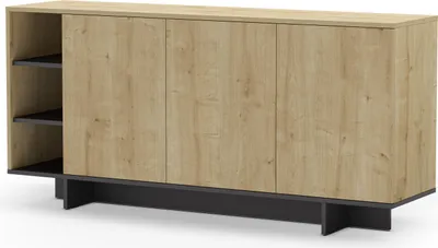 Produktbild von Marckeric – Cequoia Sideboard – Schwarz – 170 x 40 x 80 cm