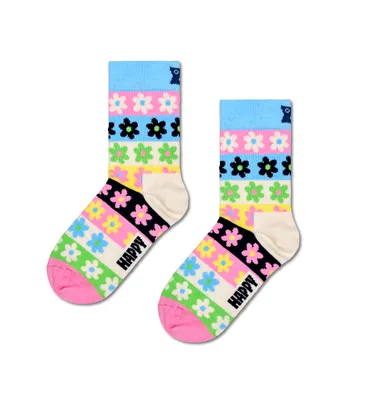 Image de Chaussettes à rayures fleuries pour enfants