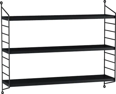 Immagine prodotto di In And OutdoorMatch Wandregal Mani - Mit 3 Regalen - 50x60x15 cm - Schwarz - Stahl