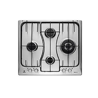 Zdjęcie produktu dla Electrolux RGG6243LOX, Czarny, Stal nierdzewna, Wbudowany, 60 cm, Gaz, Stal nierdzewna, 4 stref(y)