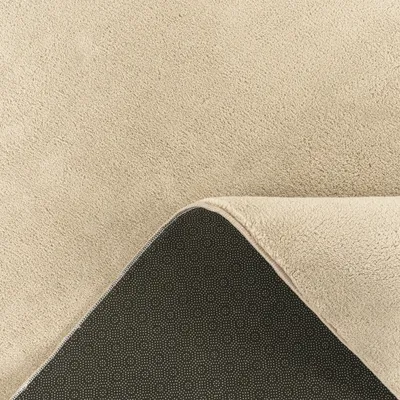 Produktbild von Moderner Wohnzimmer Teppich Kurzflor Waschbar Weich Felloptik Anti-Rutsch Grösse 120 cm Rund