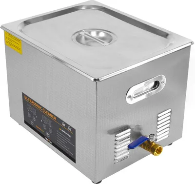 Obrázek produktu pro Digitální ultrazvuková myčka o objemu 30 l, profesionální komerční ultrazvuková myčka z nerezové oceli, časovač 1–30 min, teplota 0–80 °C, topné těleso 500 W, 240 V/40 kHz, vhodná pro šperky, brýle a kovové součástky, kulatý koš
