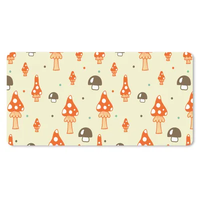 Obrázok produktu pre Podložka pod myš - Vzory - Huby - Oranžová - 80x40cm - Rohožka pod myš