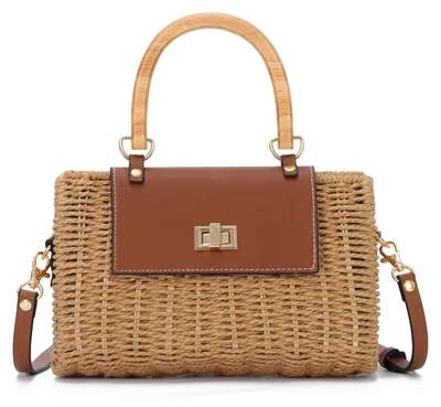 Produktbild von Solidchoice – Elegante Umhängetasche aus Rattan für Damen