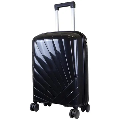 Produktbild von Hartschalenkoffer Handgepäck Florenz PP kleiner Reisekoffer 40L Kabinentrolley mit 4 Rollen schwarz