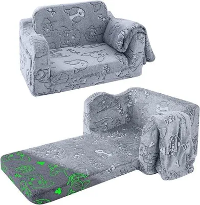 Image de Banc pour enfants avec fonction couchage et fonction rabattable, pour jouer et dormir