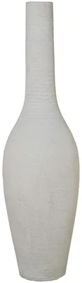 Keramik-Vase, matt weiß, 28x28x100 cm