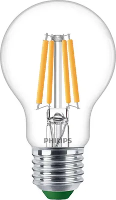Produktbild von Philips Filament-Lampe, transparent, 40W A60 E27 x2, 2,3 W, 40 W, E27, 485 lm, 50000 h, Warmweiß