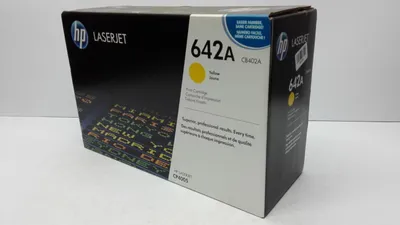 Image de Cartouche de toner HP 642A CB402A jaune, 7 500 pages, pour HP Color LaserJet CP4005