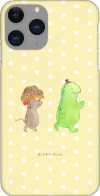 Produktbild von Mr. & Mrs. Panda Iphone 11 Pro Handyhülle Schildkröte Maus - Gelb Pastell - Geschenk, Beste Freundinnen, Premium Kunststoff, Handy Case