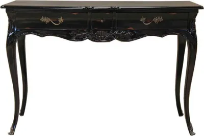 Produktbild von Casa Padrino Barock Konsolentisch Antik Stil Schwarz mit 3 Schubladen 120 cm - Konsole Schrank Kommode