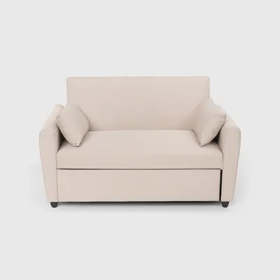 Immagine prodotto di Divano letto a 2 posti allungabile Porto Rico, design moderno in tessuto - Beige