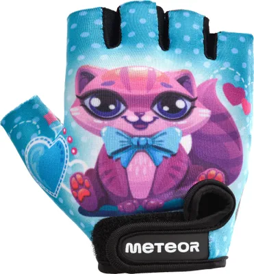 Produktbild von Meteor Kinder Fahrradhandschuhe, Bike Gel BMX Handschuh, Jungen Fahrrad-Handschuhe, Mädchen Radhandschuhe S Kitty