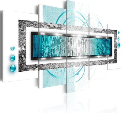 Produktbild von Leinwandbilder 200x100 cm a-A-0003-b-o Vlies Leinwandbild 5 tlg Kunstdruck modern Wandbilder XXL Wanddekoration Design Wand Bild ABSTRAKT