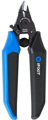 Produktbild von Mandible Elektronik-Seitenschneider (schwarz/blau, mit Öffnungsfeder)