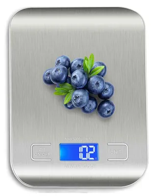 Produktbild von Digitale Mini-Küchenwaage 10 kg, Edelstahl, hochpräzise Lebensmittelwaage zum Backen und Kochen