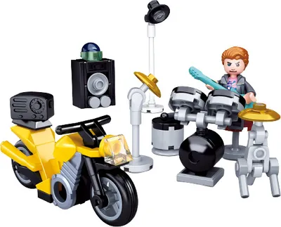 Produktbild von trommelnder Motorradfahrer Town junior 16,5 cm 76-teilig