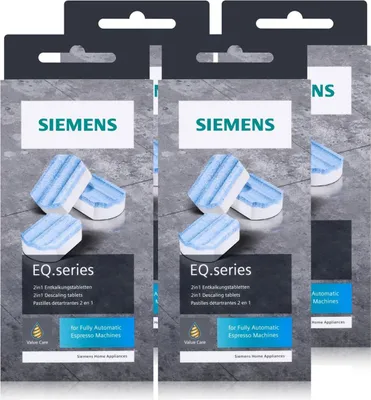 Produktbild von 4x Siemens EQ.series TZ80002A Entkalkungstabletten 2in1 für Kaffeevollautomaten