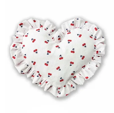 Produktbild von DOLCE SONNO Kopfkissen für Babys in Herzform aus Baumwoll – Sweet Cherry
