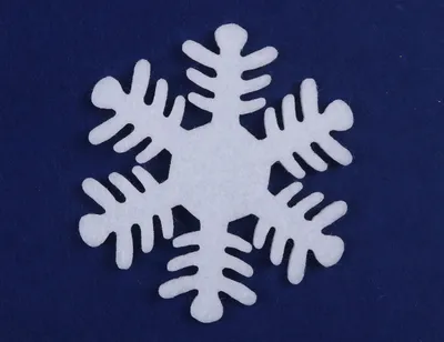 Produktbild von Filz-Schneeflocken - 20 Stück zur Dekoration - 8,9 cm - Weiß