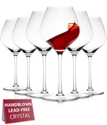 Weingläser-Set 6er, 650 ml, Kristall, spülmaschinenfest, elegant