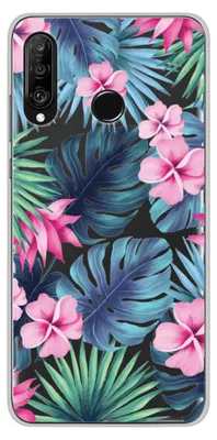 Image de 1001Coques - Coque silicone compatible avec Huawei P30 Lite - Motif tropical aquarelle - Design original imprimé en France