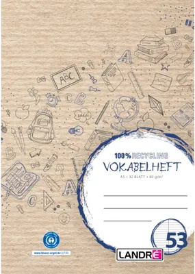 Immagine prodotto di LANDRÉ 400146772 Libro di vocabolario Riciclaggio DIN A5 2 colonne 32 fogli(S)