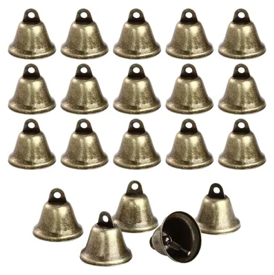 20 Bastelglocken, Vintage, Bronze, 38 mm, für Weihnachten & DIY