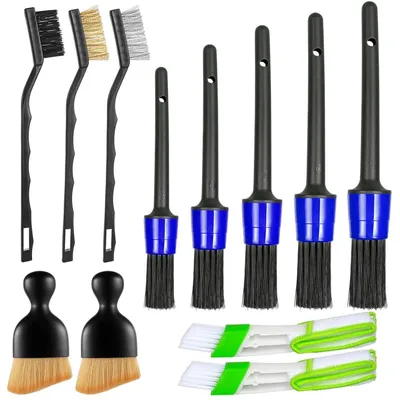 Produktbild von Reinigungspinsel Auto Detailing Pinsel Set 12 Stück Ultrasoft Staubpinsel für Autopflege und Staubwischen