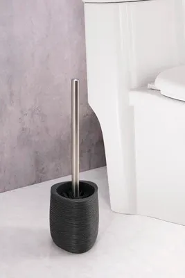 Produktbild von form&style WC-Bürstengarnitur Dreieck schwarz Steinoptik