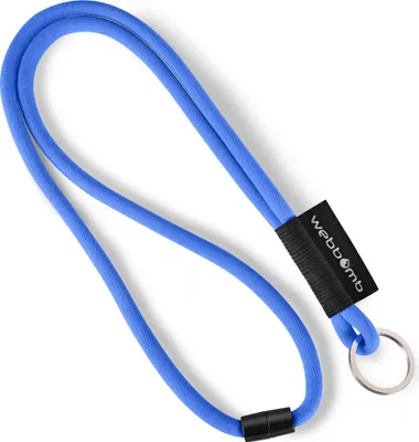 Produktbild von webbomb® Tubular Lanyard rund sky Blau Schlüsselband weich mit Sicherheitsverschluss & Schlüsselring Schlüsselanhänger Umhängeband Keychain Kinder