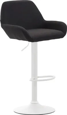 Produktbild von Barhocker Braga Stoff weiß schwarz