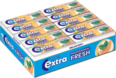 Image de Wrigleys Extra Professional FRESH melon menthe 10 dragées 14g paquet de 30