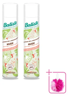 Imagen del producto de 2 champús secos Batiste Nude - 200 ml cada uno - Paquete ahorro - 2 unidades