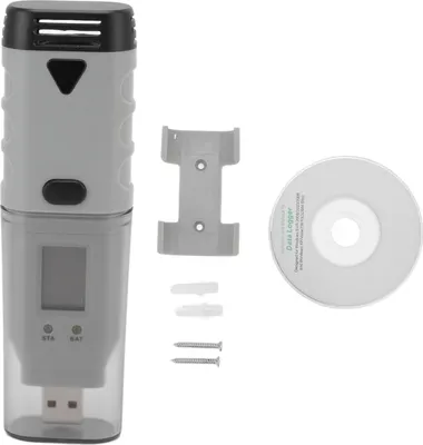 Immagine prodotto di Misuratore di temperatura e umidità USB, ABS, Formato penna, Portatile, Per uso interno/esterno, Registratore di dati