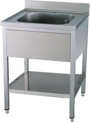 Zdjęcie produktu dla Zlewozmywak KBS 1 komora z blatem 700x600 x850 mm z półką dolną