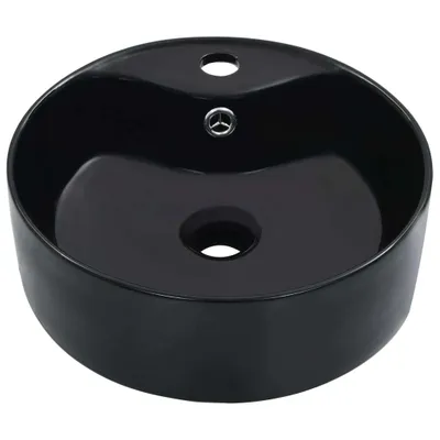 Immagine prodotto di Lavandino con Troppopieno 36x13 cm in Vetroceramica Nero