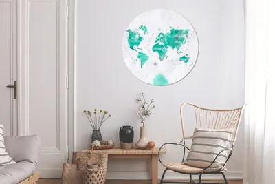 Produktbild von MuchoWow® - Wand-Kreis - Wohnzimmer - Bild - Runde - Wanddeko - Dibond - Kunstdrucke