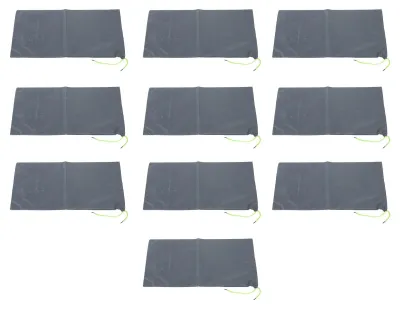 Produktbild von 10 Hochwassersandsäcke, sandlose Sandsäcke mit Kordelzug, Hochwasserschutzbarrieren, Polyester-Dammsäcke, wiederverwendbare Sandsäcke für Keller (grau)