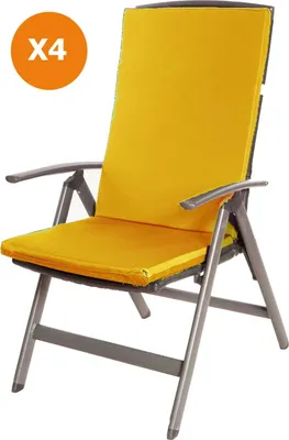 Produktbild von Stuhlkissen 4er set | Sitzkissen 110x47x4cm Orange | sitzkissen gartenmöbel sitzkissen stuhl | stuhlkissen outdoor