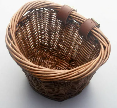 Produktbild von Kinder Fahrradkorb Korbweide Rattan Vorne Fahrrad Korb Abnehmbar Einkaufskorb
