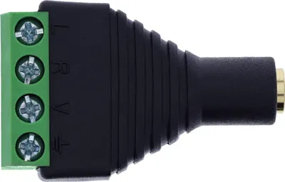Obrázek produktu pro InLine 92504K, Černá, Zelená, Samice/samice, Přímý, 26/16, 300 V, 10 mΩ