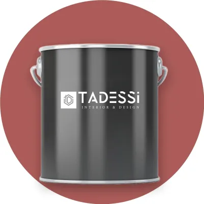 Produktbild von TADESSI Wandfarbe Rot - Seidengold - abwaschbare Innenfarbe matt - Dispersionsfarbe - Geruchsarm und Lösemittelfrei - 1 Liter Gebinde