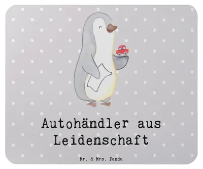 Produktbild von Mr. & Mrs. Panda Mousepad Autohändler Leidenschaft - Grau Pastell - Geschenk, mousematte, laptop, Lustig, Autohandel, Spruch, Mouse Pad, Mauspad, pc