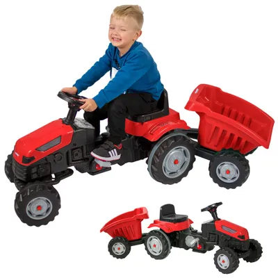 Produktbild von Woopie - WOOPIE Šlapací traktor Farmer GoTrac MAXI s Silent Wheels Trailer